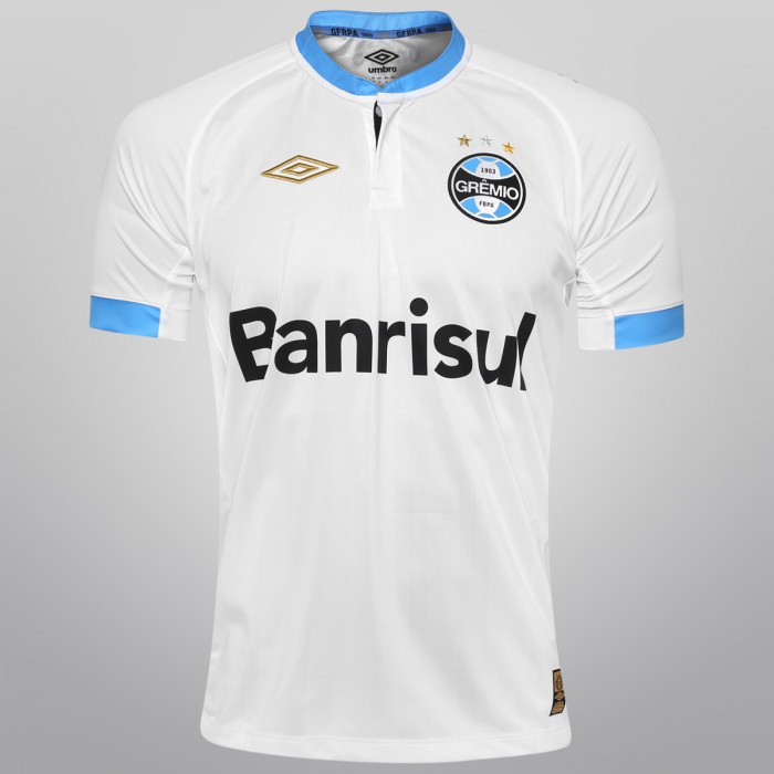 Gremio 15/16 White Away Soccer Jersey